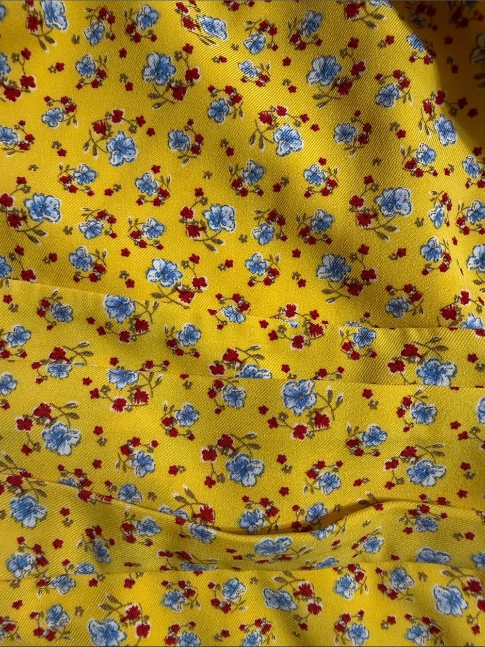 Yellow Floral One-Shoulder Ruffle Mini Dress - Picture 3 of 3